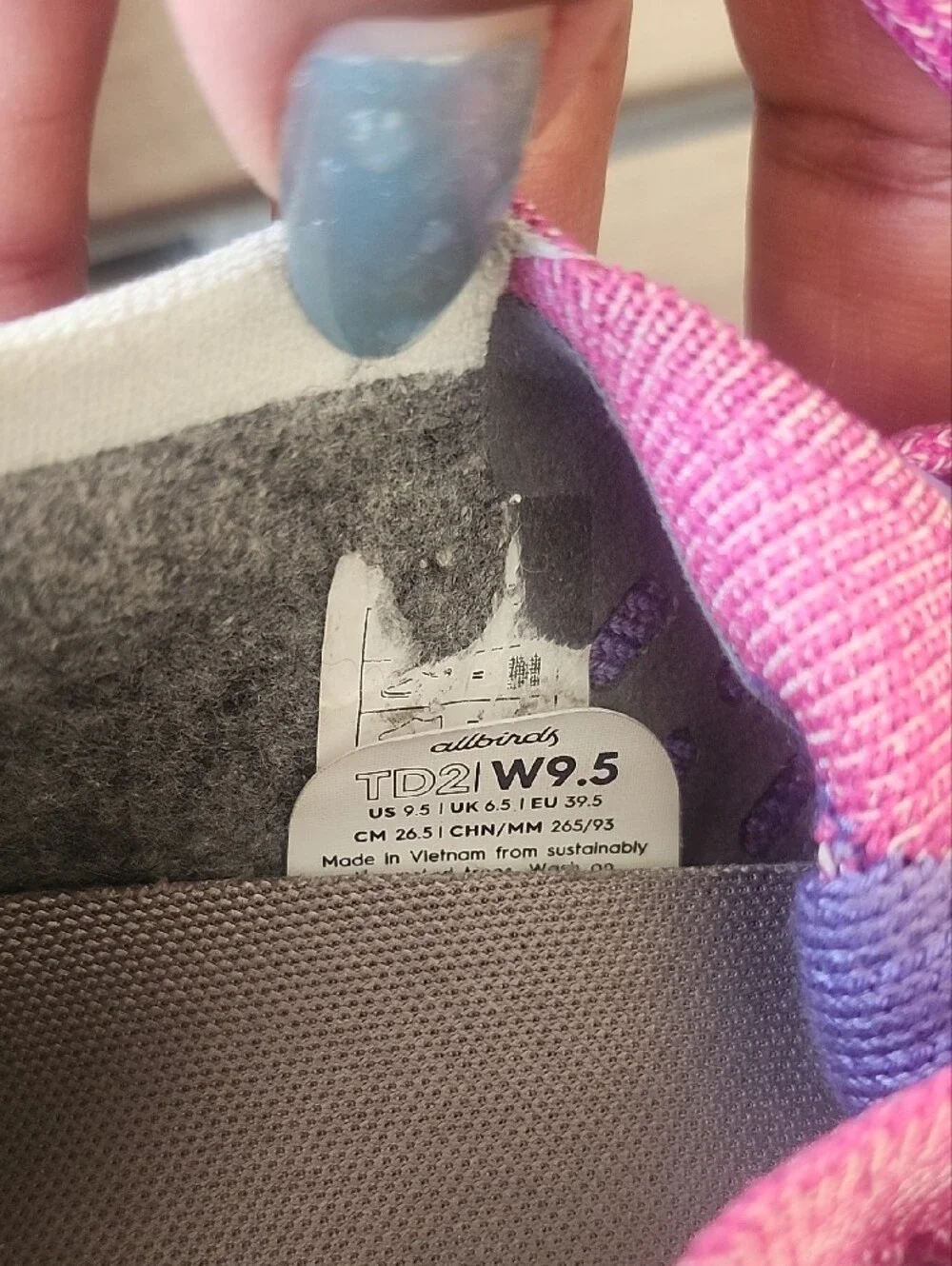 Allbirds Women's Pink Knit Sneakers W9.5
